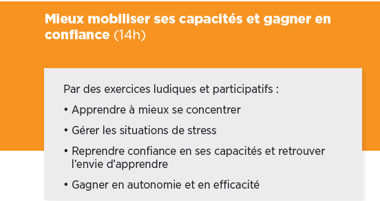 Mieux mobiliser ses capacités et gagner en confiance - 2 jours