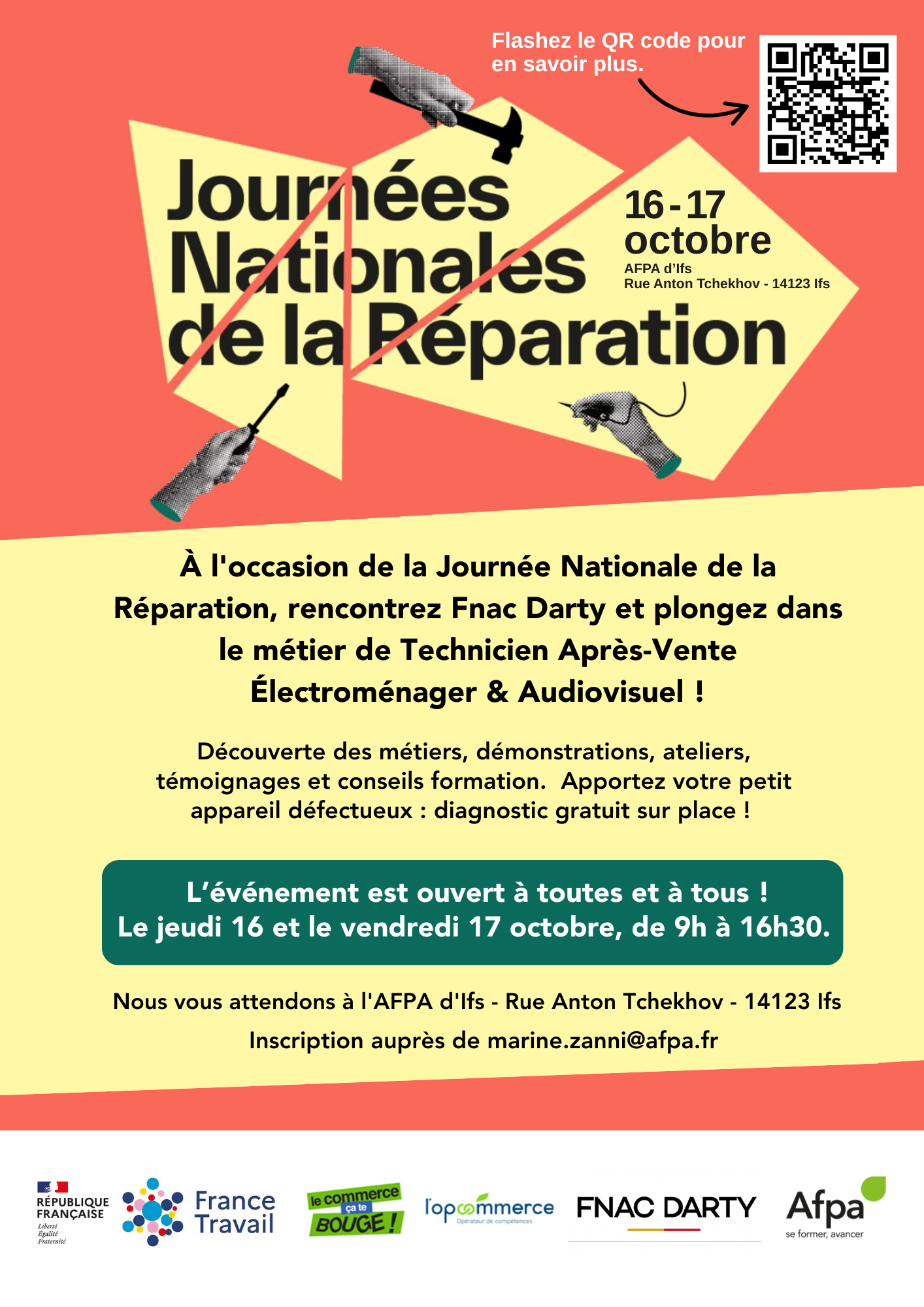 Journées Nationales de la Réparation à l’AFPA d’Ifs !